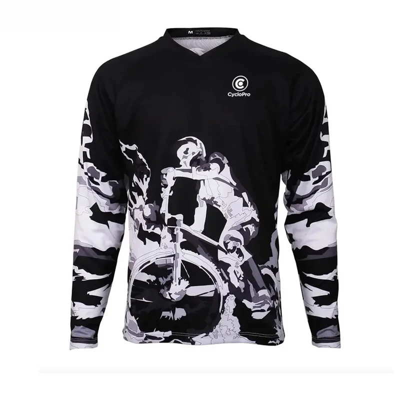 Maglia da montagna maschile lungo bianco e nero | Agilitymax