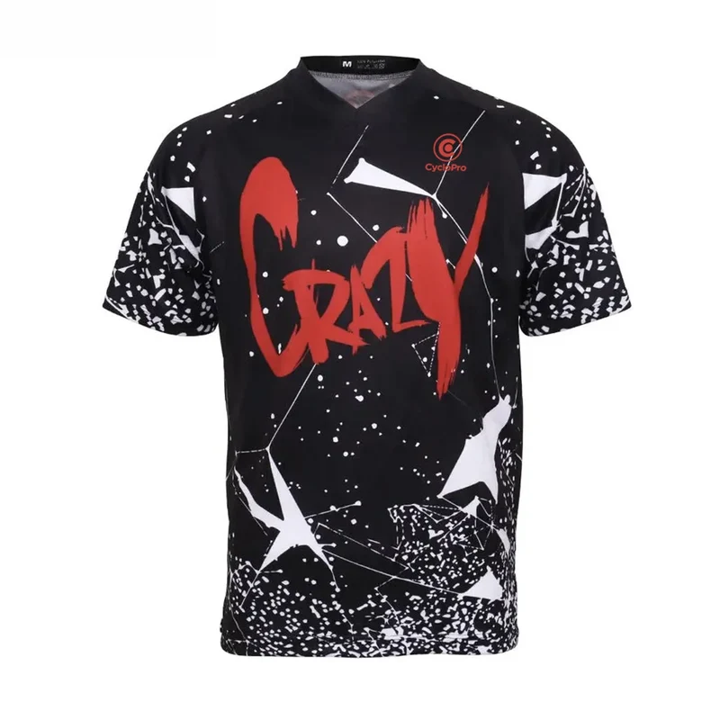 Maglie di montagna maschile Black and Red Short and Red | Agilitymax