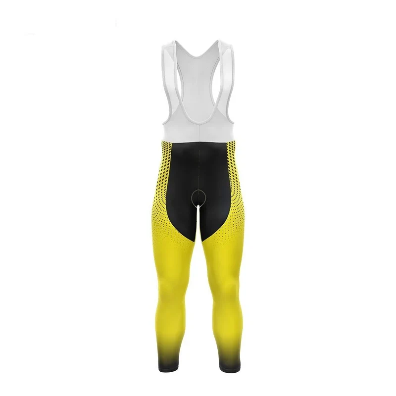 Ciclista di uomo giallo autunno - dimensione+