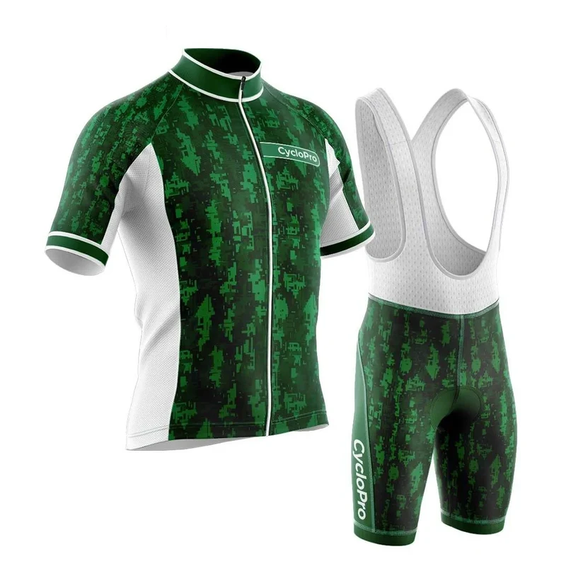 Abito ciclistico estivo verde - pixel+