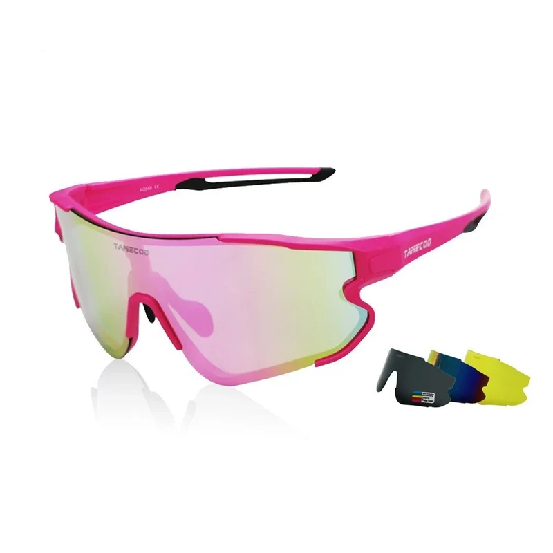 Lenti intercambiabili degli occhiali per biciclette - Rosa - Optimax