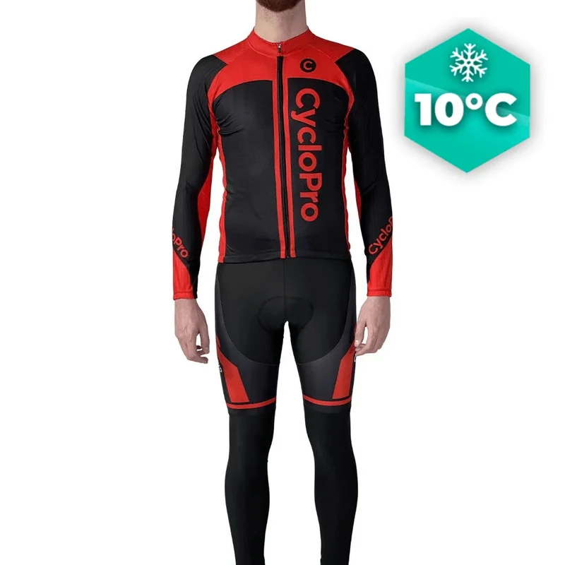 Red Fall Cycling Outfit - Flash+