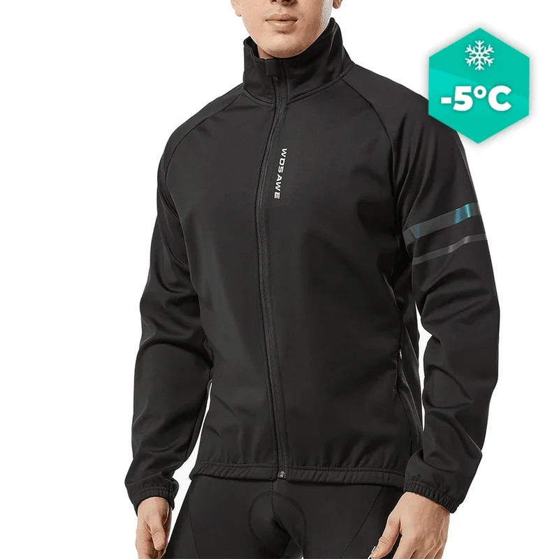Giacca termica ciclistica nera - Mountain+