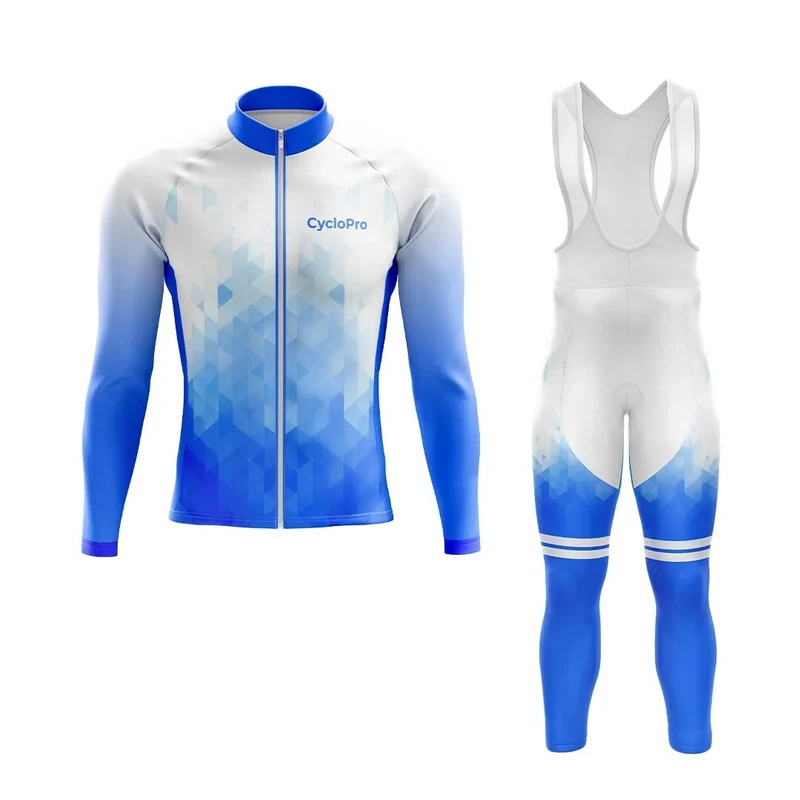 Autumn Blue Man Cycling - Crystal+