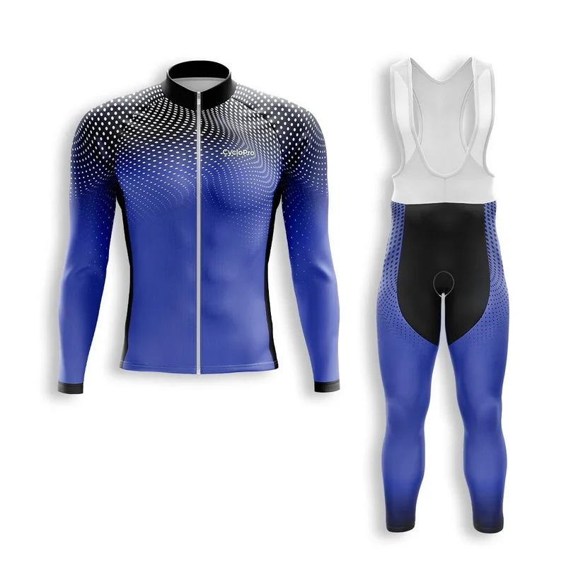 Autumn Blue Man Cycling Outfit - Dimension+