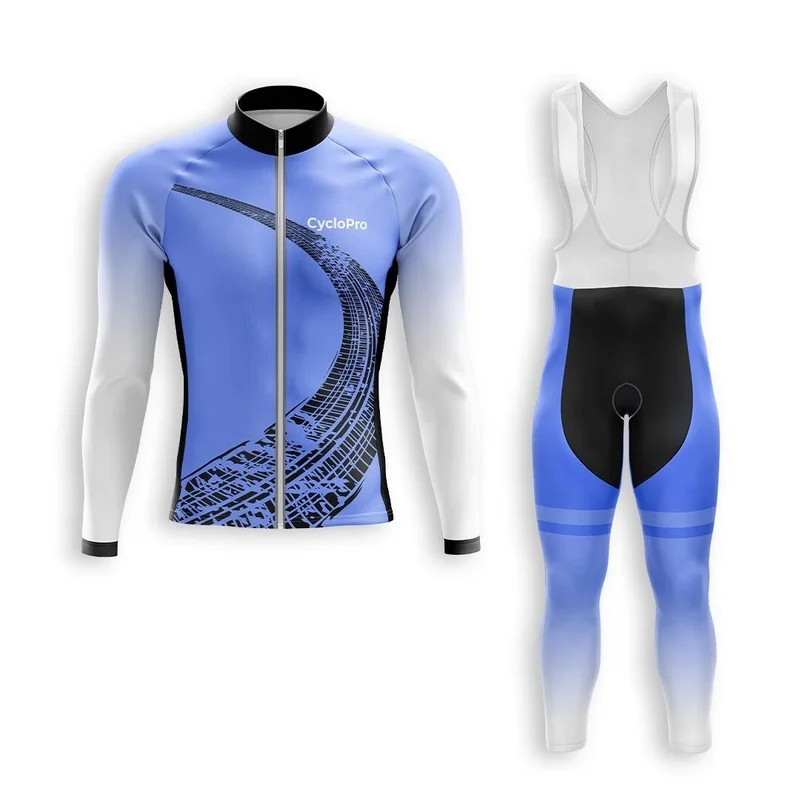 Autumn Blue Man Cycling Outfit - Trace+