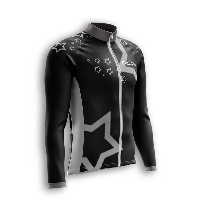 Maglia di sangue a lungo cicling nero - stella+