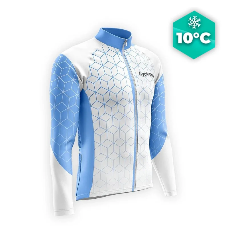 Lunga maglia ciclistica Blue Autonomen - Cubic+