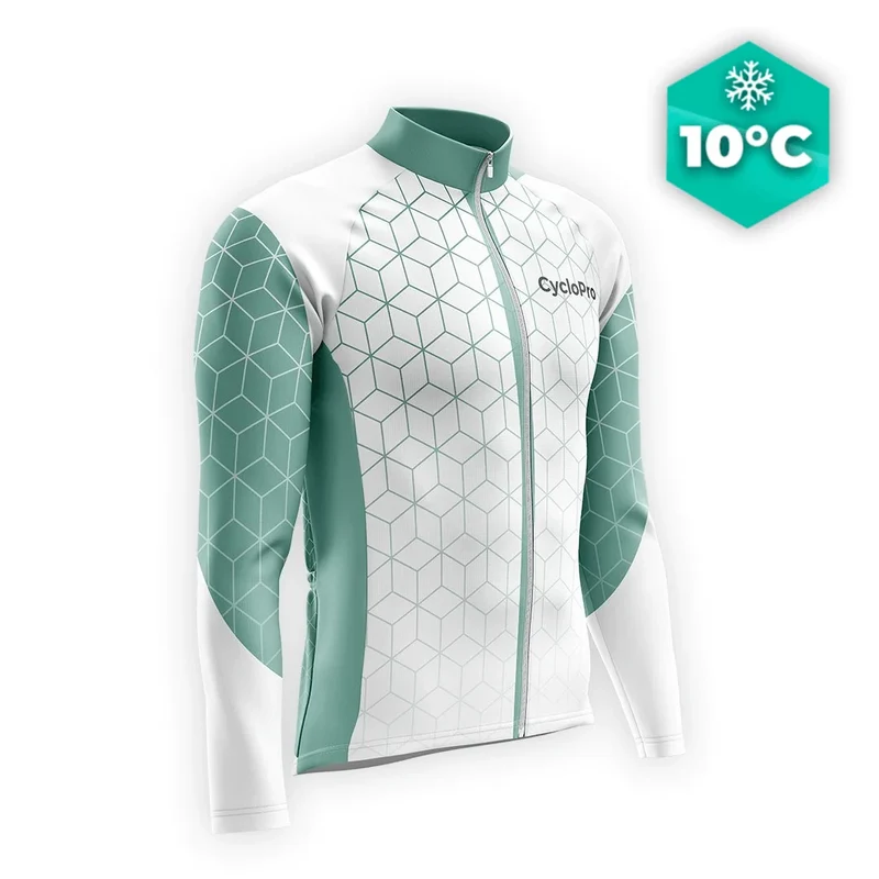 Long ciclismo jersey verde - cubico+