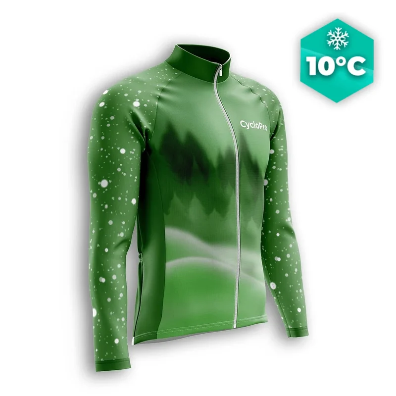 Long Cycling Fall Green - Snow+ Jersey
