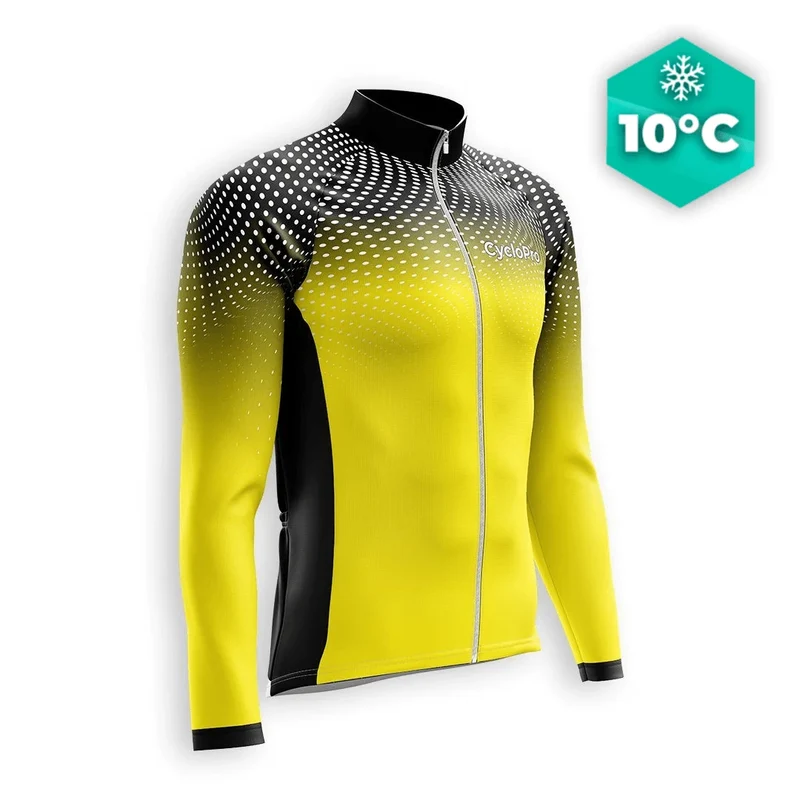 Jersey giallo a lungo ciclismo - dimensione+