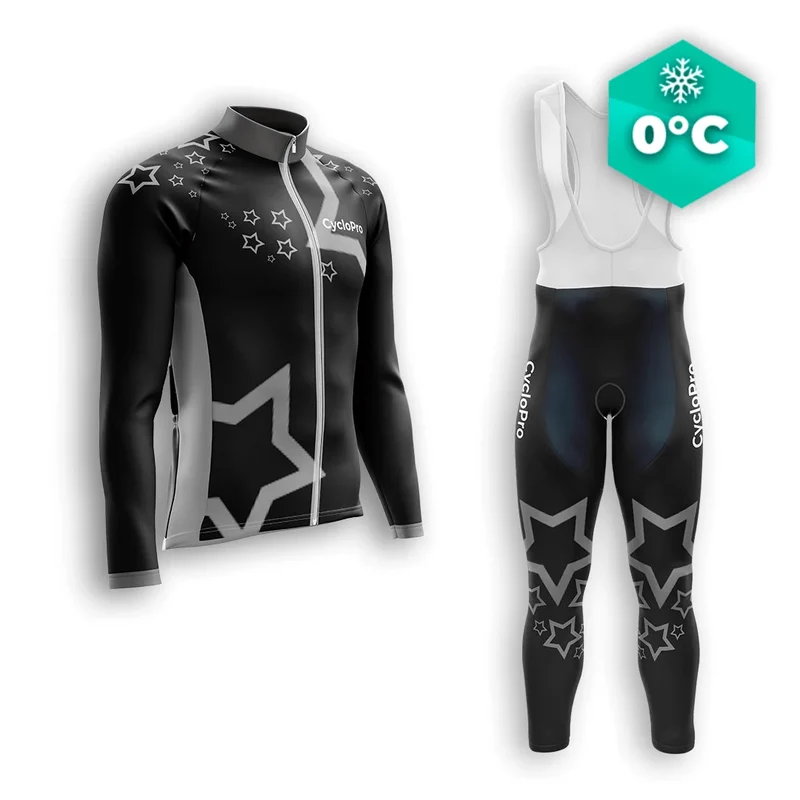 Outfit da ciclismo invernale Black Man - Star+
