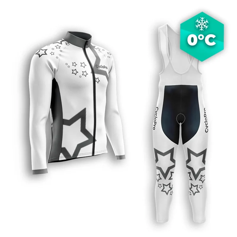 Outfit da ciclismo invernale Bianco - Star+