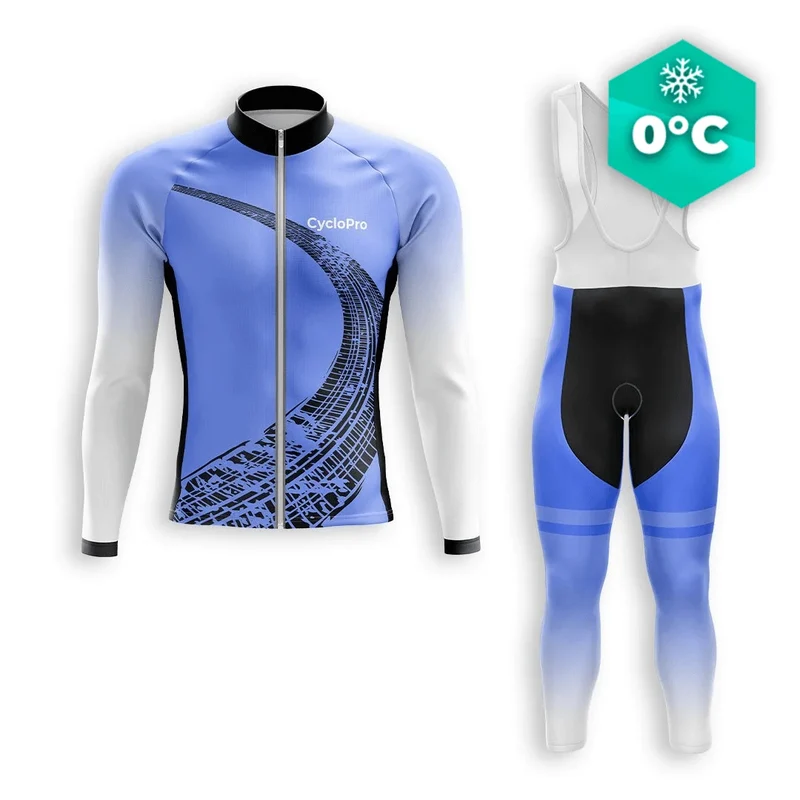 Outfit da ciclismo invernale Man Blue - Trace+