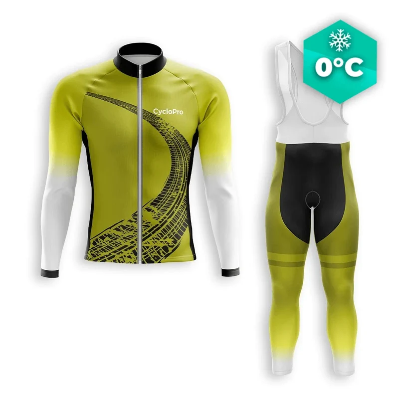 Outfit per ciclismo invernale giallo - traccia+