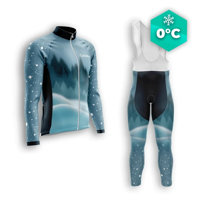 Outfit da ciclismo invernale Blue Man - Snow+