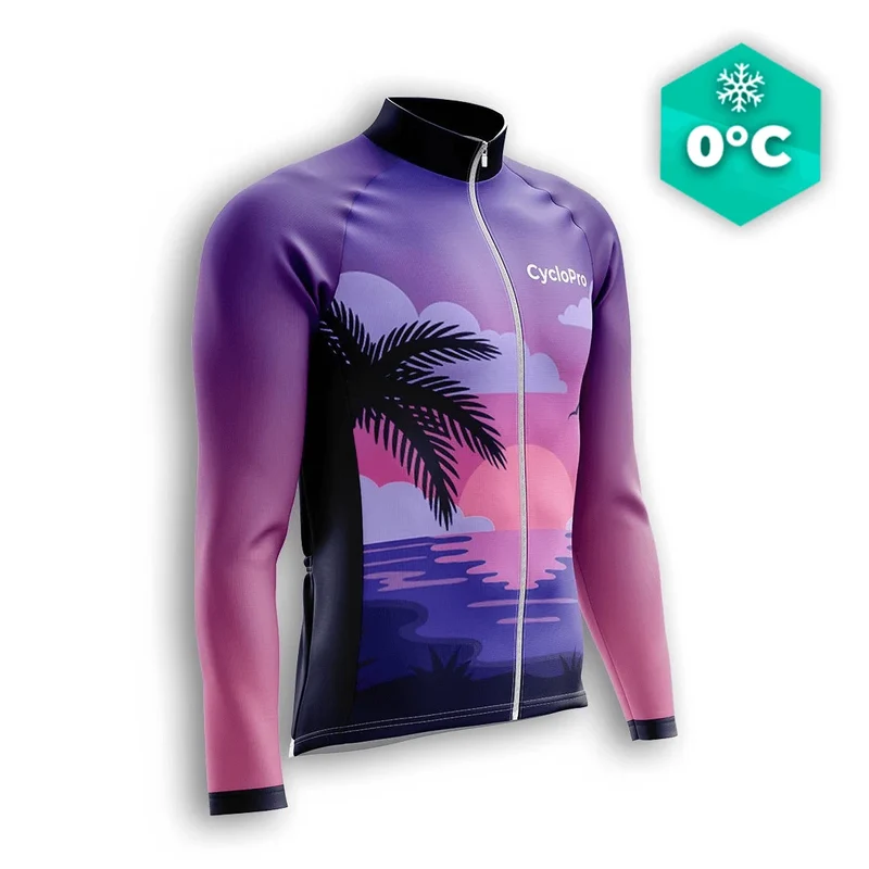 Maglia lunga ciclismo invernale - rilassati+