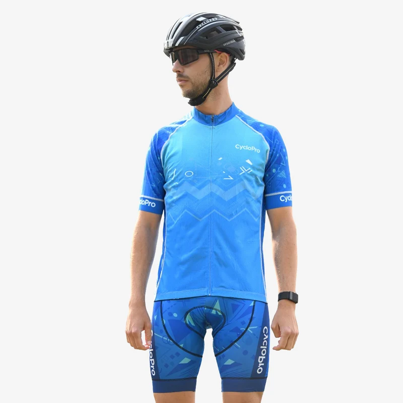 Blue Man Cycling Outfit - Wave+