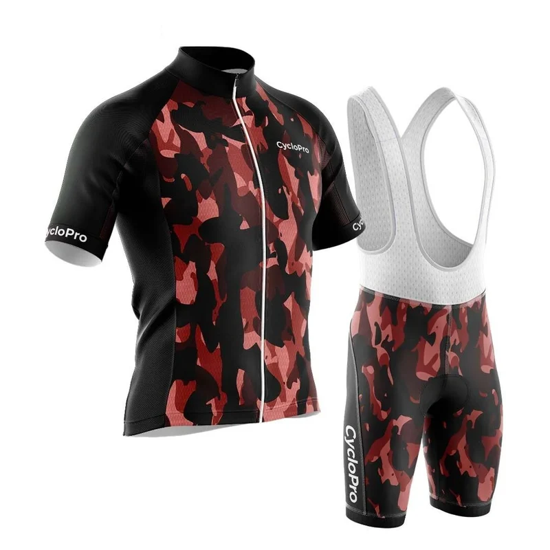 Red -summer Cycling Outfit - Militaro+