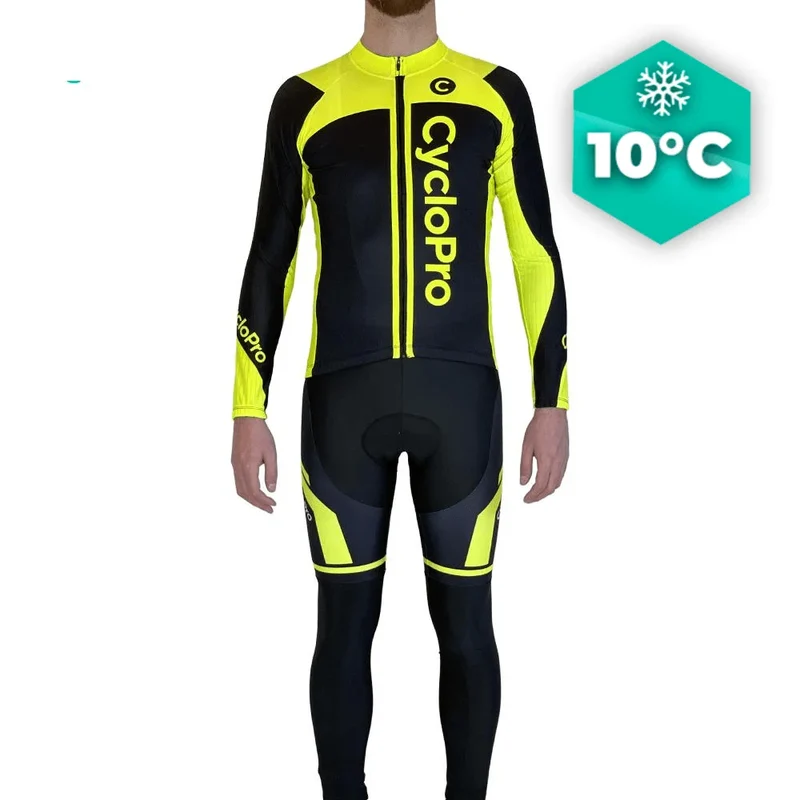 Outfit per ciclismo autunnale giallo - Flash+