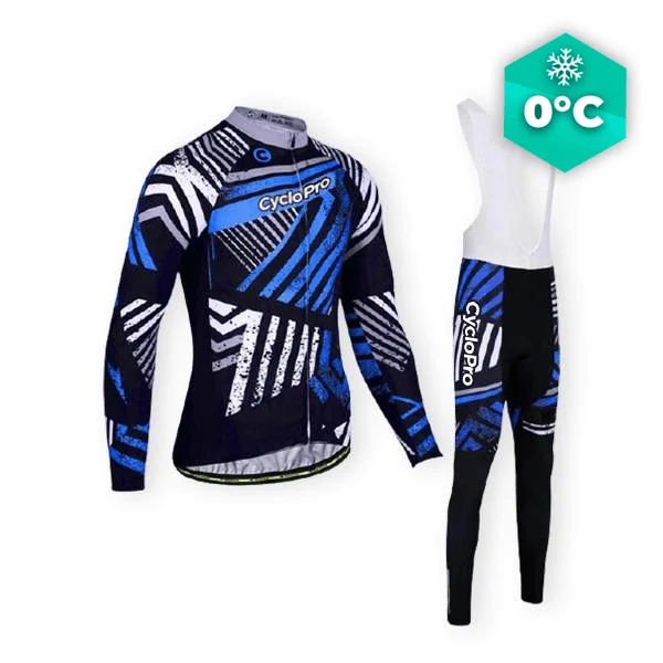 Outfit da ciclismo invernale blu - sporco+