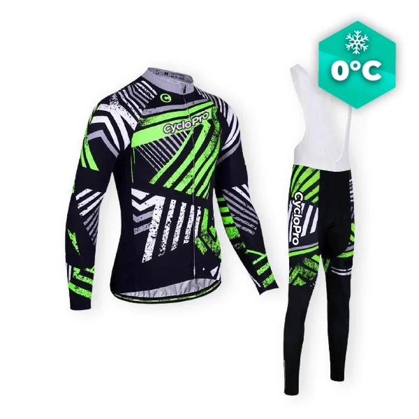 Green Winter Cycling Outfit - Dirty+