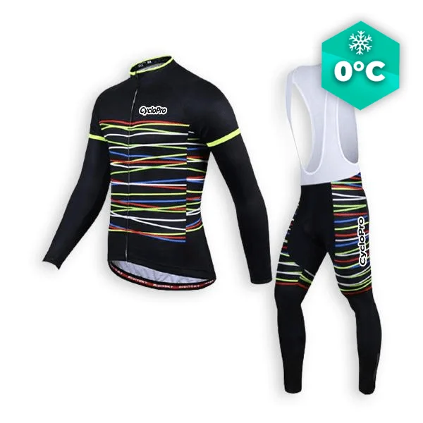Outfit da ciclismo invernale nero - felice+