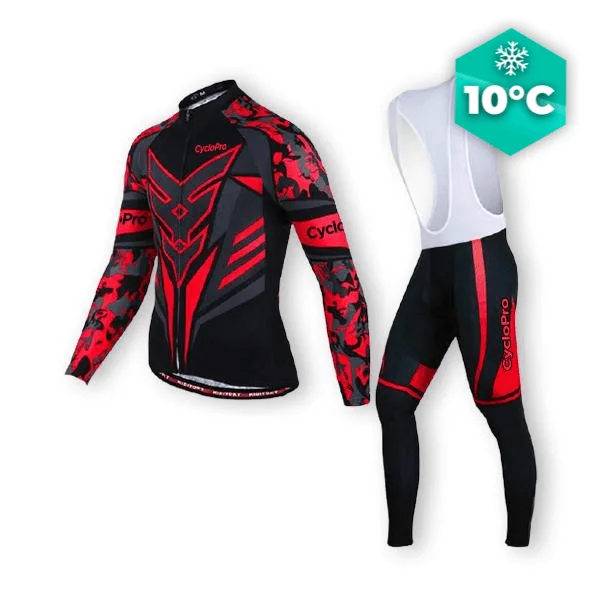 Red Fall Cycling Outfit - Squad+