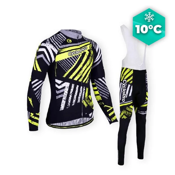 Outfit di ciclismo autunnale giallo - sporco+