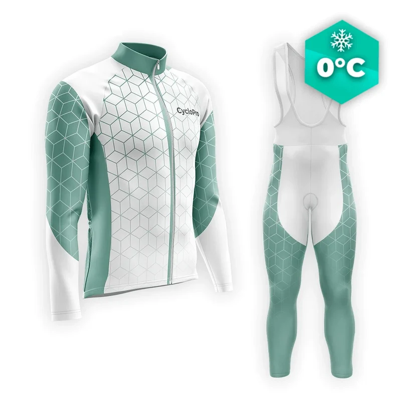 Outfit da ciclismo invernale Green Man - Cubic+