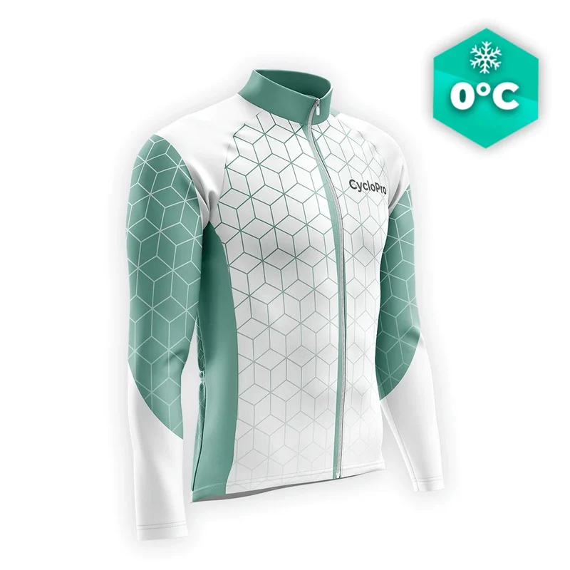 Maglia ciclistica invernale lunga - cubica+