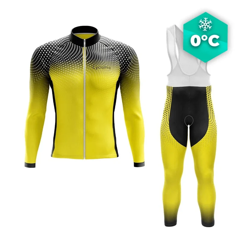 Outfit per ciclismo invernale giallo - dimensione+