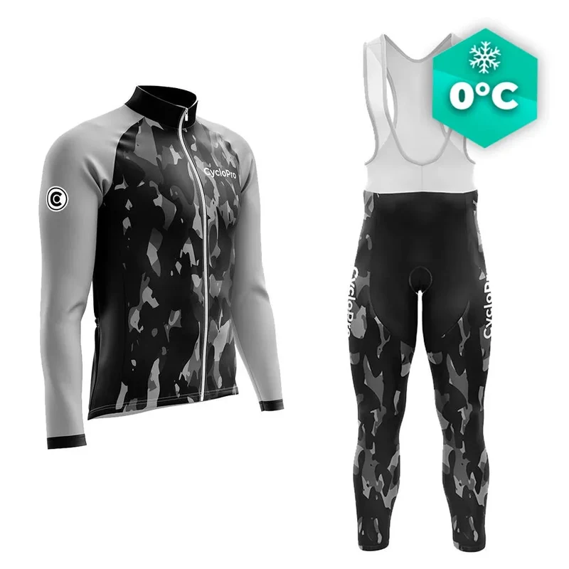 Grey Winter Cycling Outfit - Commander