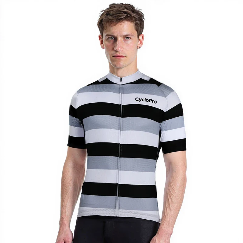 Maglia ciclistica in bianco e nero - Escape+