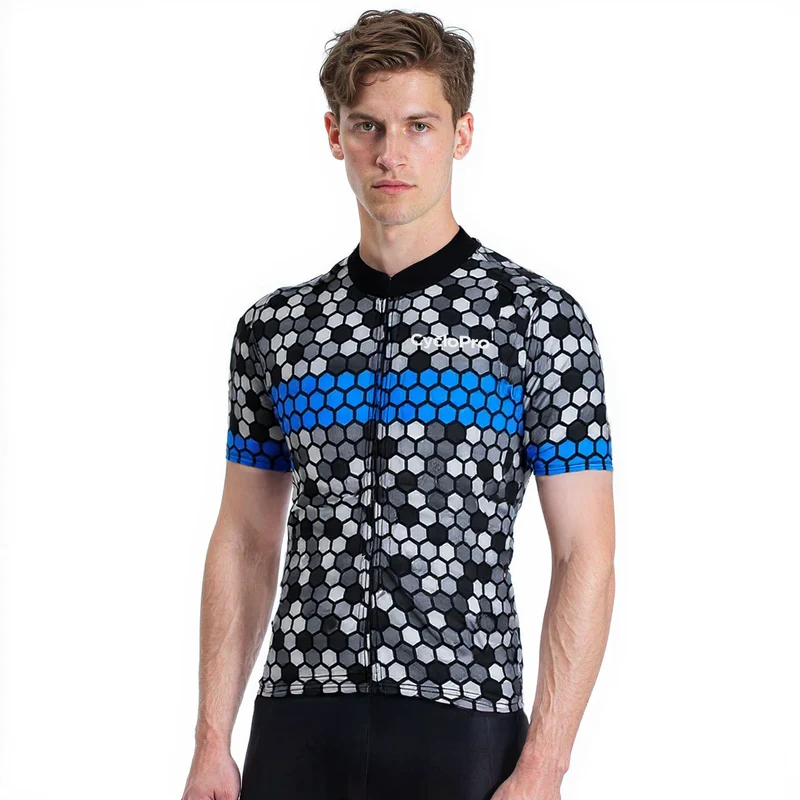 Maglia ciclistica blu - atmosfera+