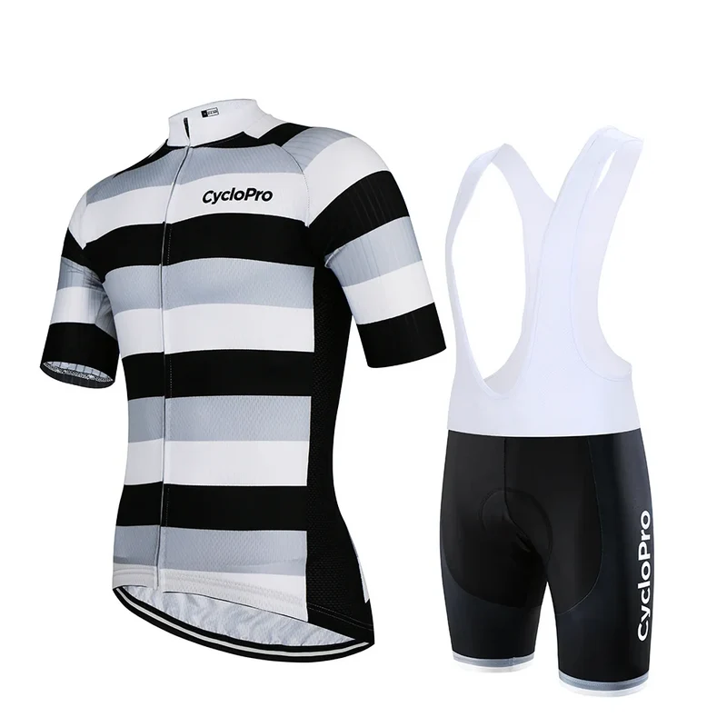 Outfit per ciclismo bianco e nero - Evasione+