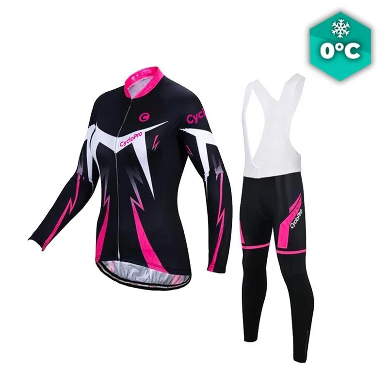 Outfit in bicicletta invernale rosa - Comfort+