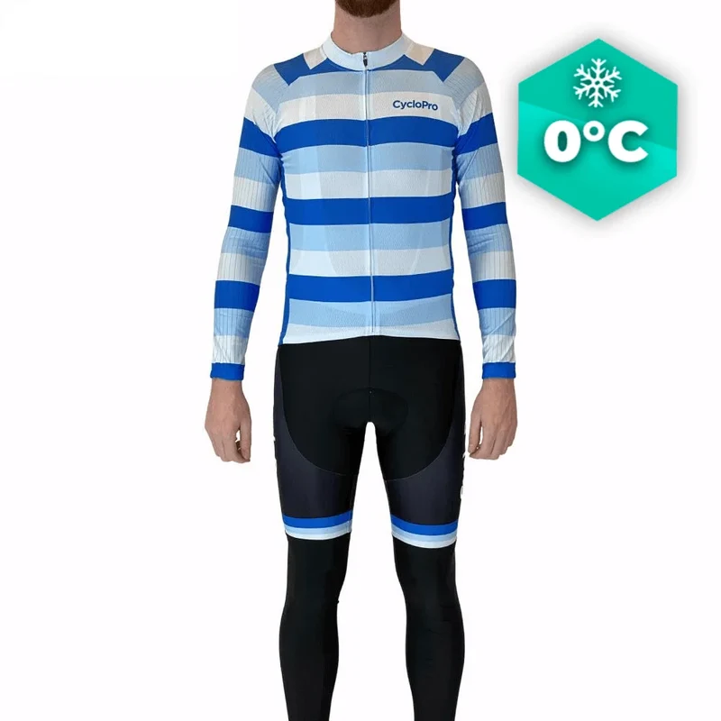 Outfit di ciclismo invernale blu - Evasione+