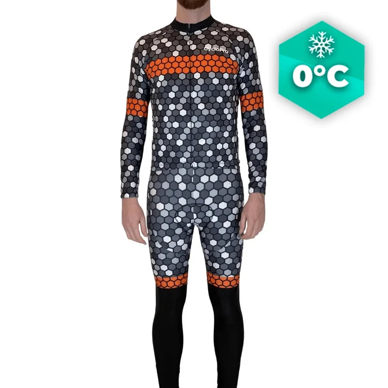 Outfit per ciclismo invernale arancione - Atmosfera+