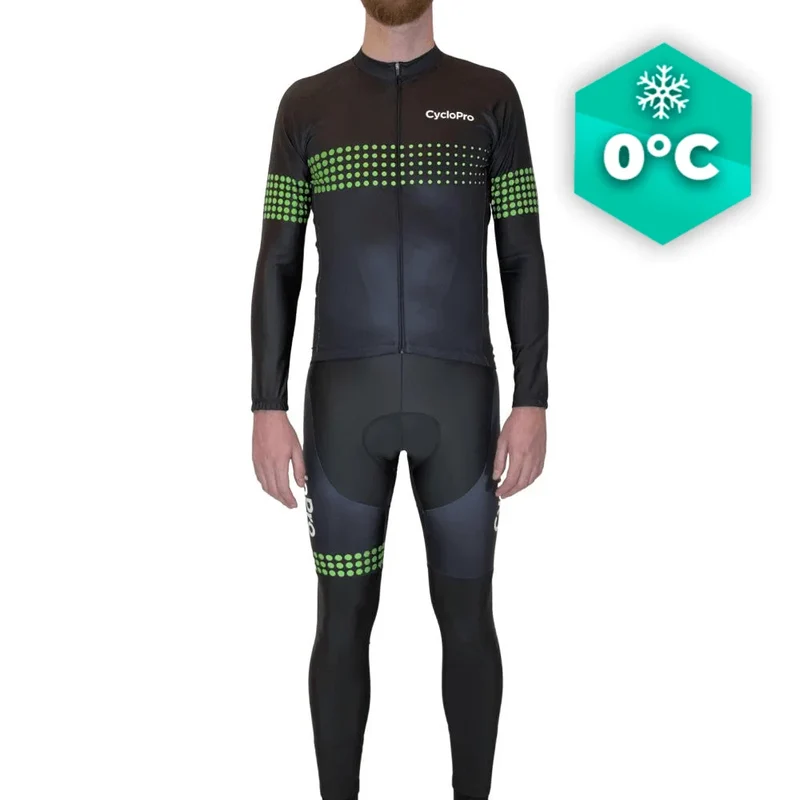 Green Winter Cycling Outfit - Liberty+