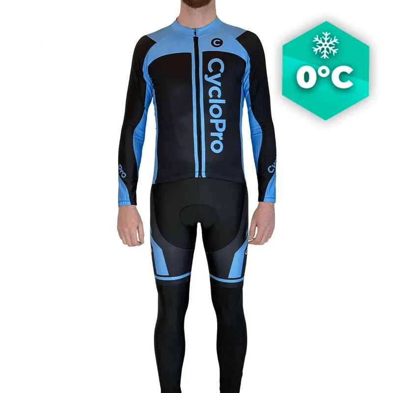 Outfit di ciclismo invernale blu - Flash+