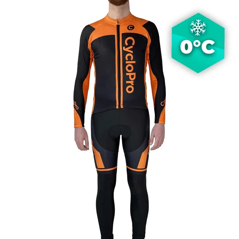 Outfit per ciclismo invernale arancione - Flash+