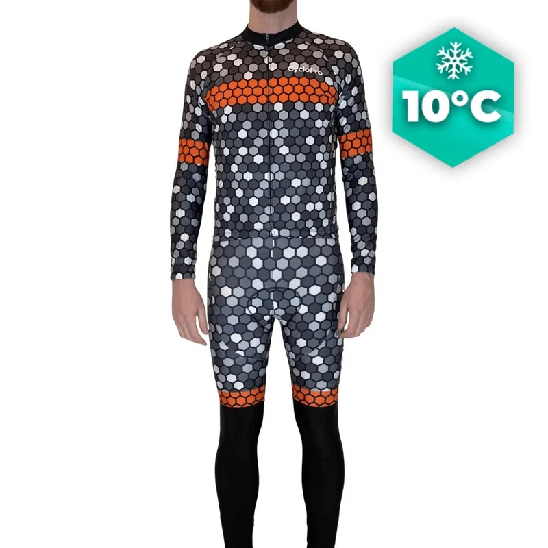 Orange Homme Fall Orange Cycling Outfit - Atmosfera+