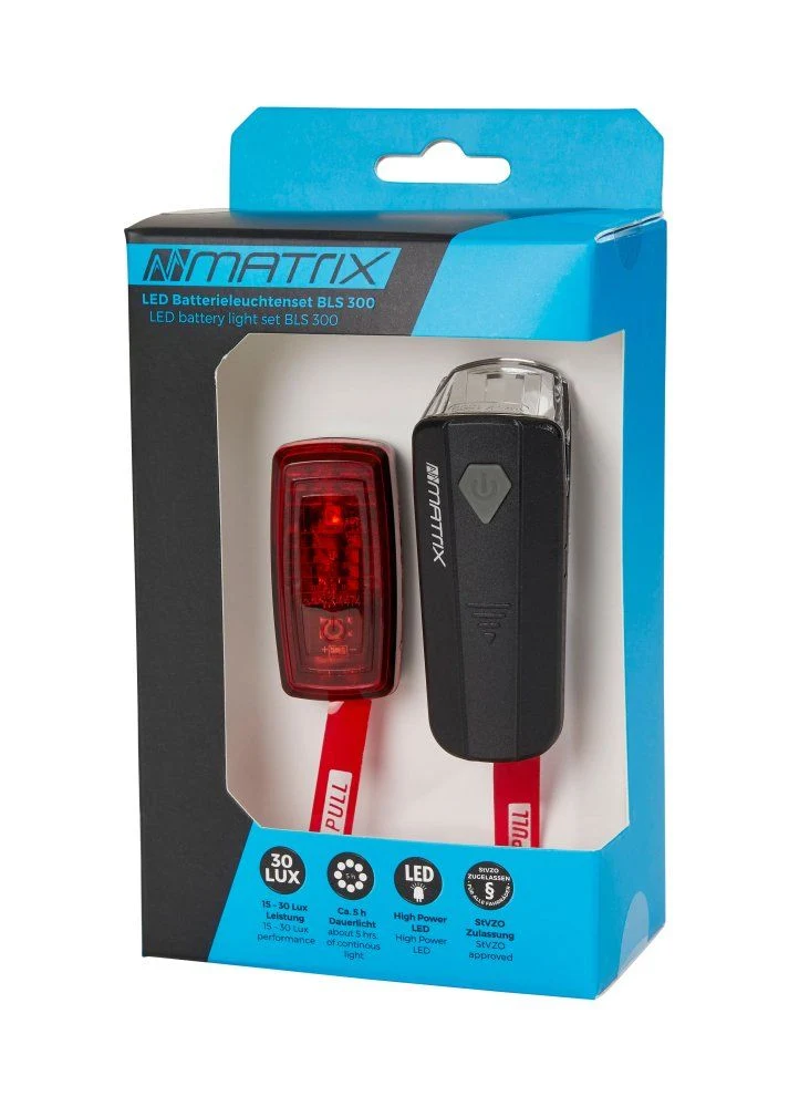Matrix LED battery lights set 30 LUX BLS 300 incl. battery