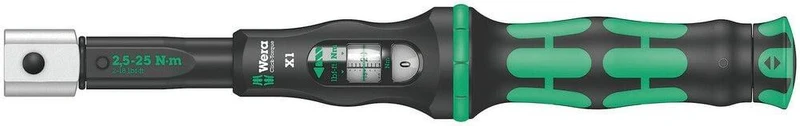Wera Click-Torque X 1 torque wrench for insert tools, 2.5-25 Nm, 9x12 x 2.5-25 Nm