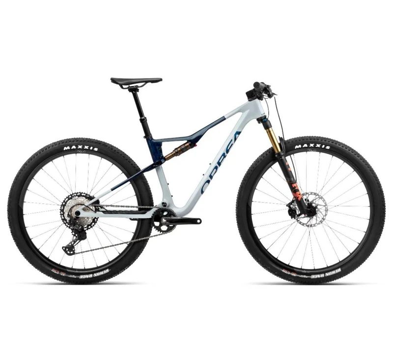Orbea OIZ M10 Halo Silver-Blue Carbon View