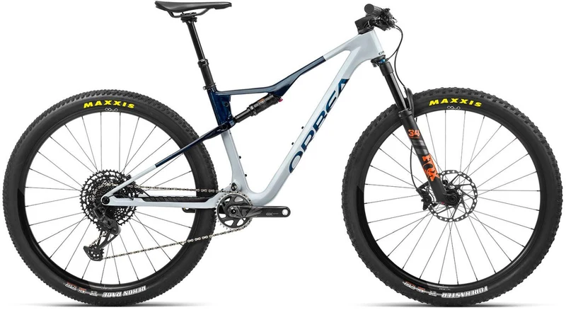 Orbea OIZ M20 Halo Silver-Blue Carbon View