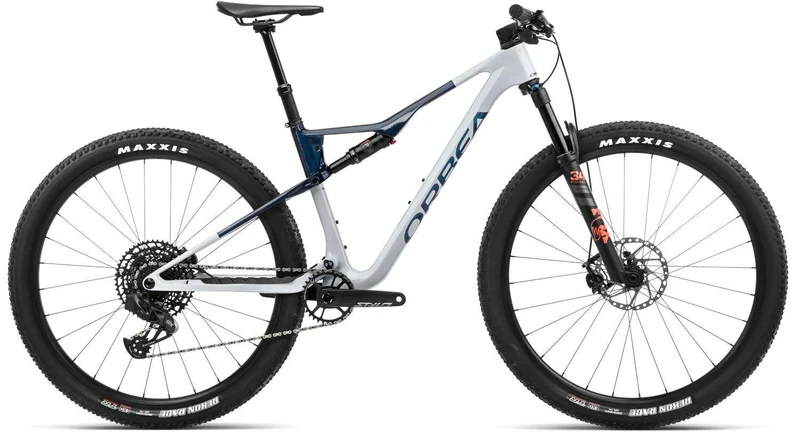 Orbea OIZ M11 AXS Halo Silver-Blue Carbon View