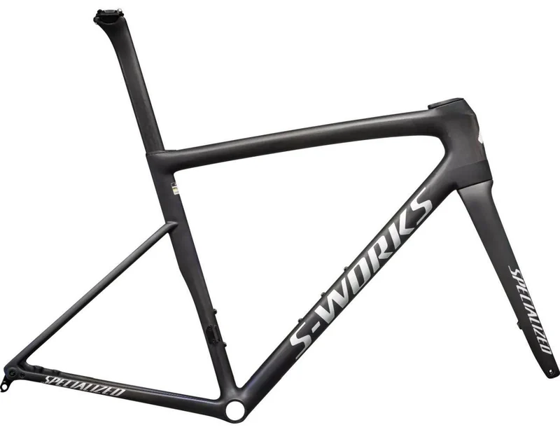 Specialized TARMAC SL8 S-Works FRAMESET SATIN CARBON / VIAVI CYNAN BLUE / VIAVI SILVER-BLUE PEARL EDGE FADE/GLOSS METALLIC WHITE SILVER