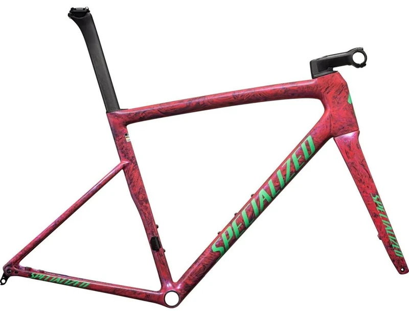 Specialized TARMAC SL8 FRAMESET GLOSS CARBON / METALLIC VIVID PINK STRATA / ELECTRIC GREEN